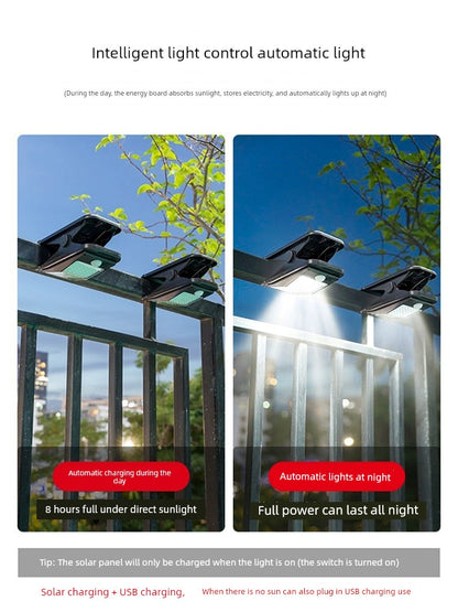 Solar Charging Outdoor Courtyard Wall Clip Lamp